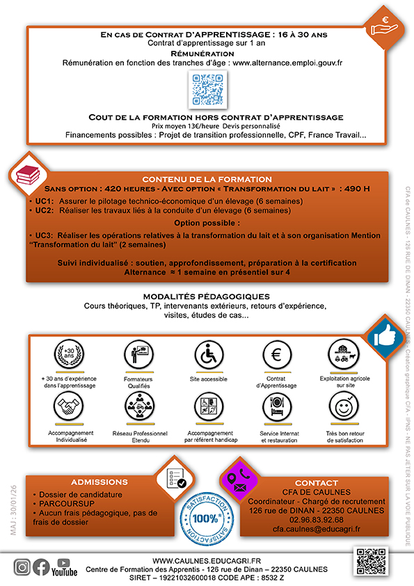 PLAQUETTE CS CAPRIN CFPPA CAULNES BRETAGNE